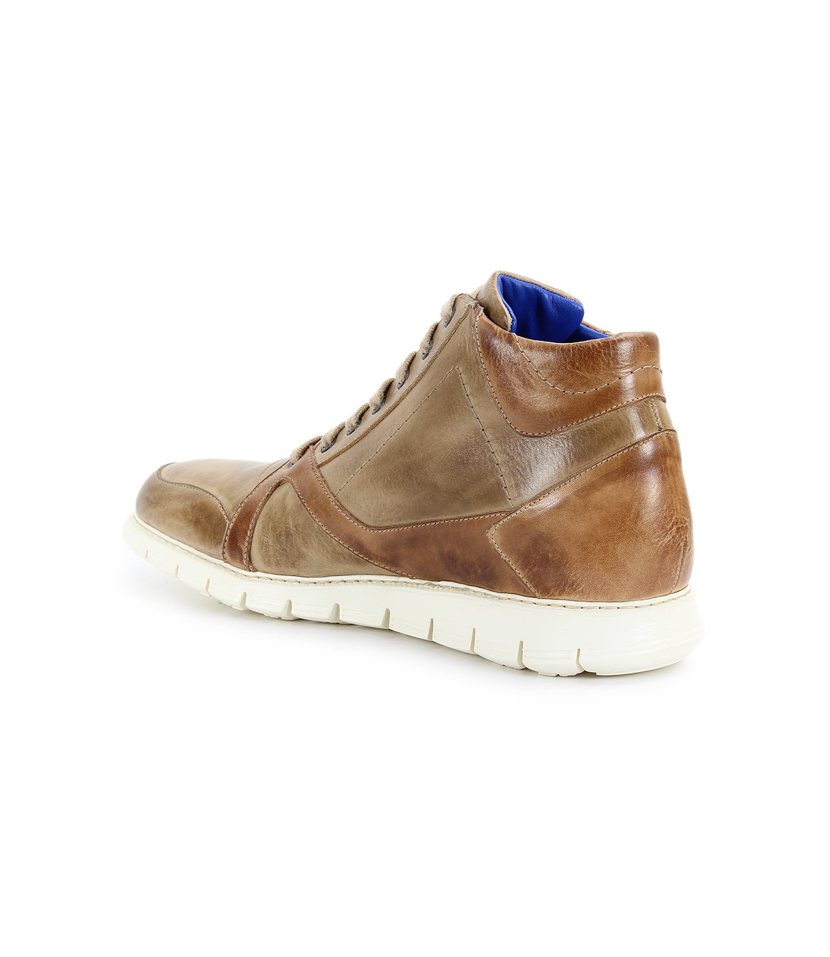 Barton Men’s Full-Grain Leather High-Top Sneaker
