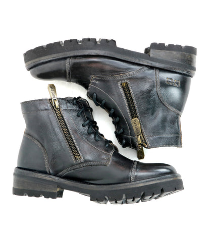 Bonnie IV Women's Full-Grain Leather Zip Combat Boots
