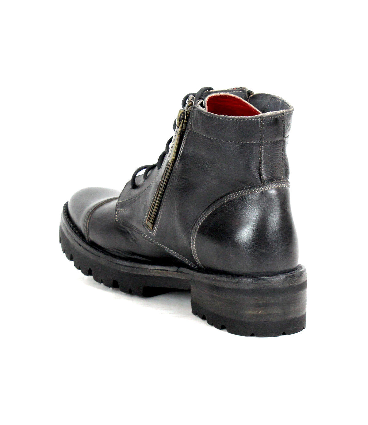 Bonnie IV Women's Full-Grain Leather Zip Combat Boots