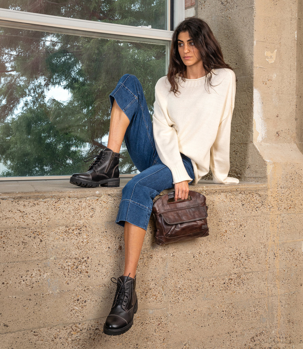 Bonnie IV Women's Full-Grain Leather Zip Combat Boots