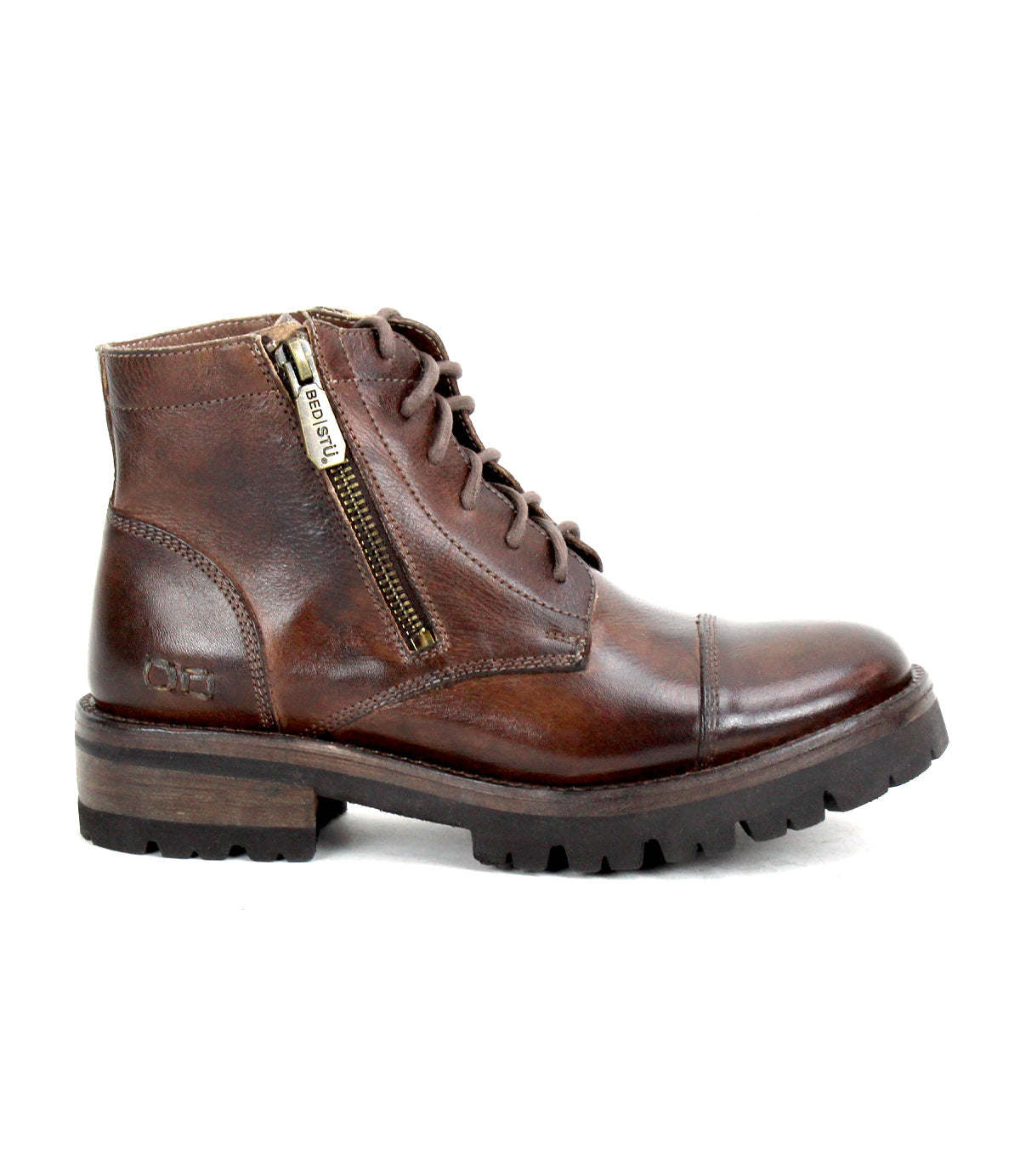 Bonnie IV Women's Full-Grain Leather Zip Combat Boots