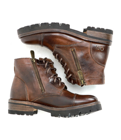 Bonnie IV Women's Full-Grain Leather Zip Combat Boots