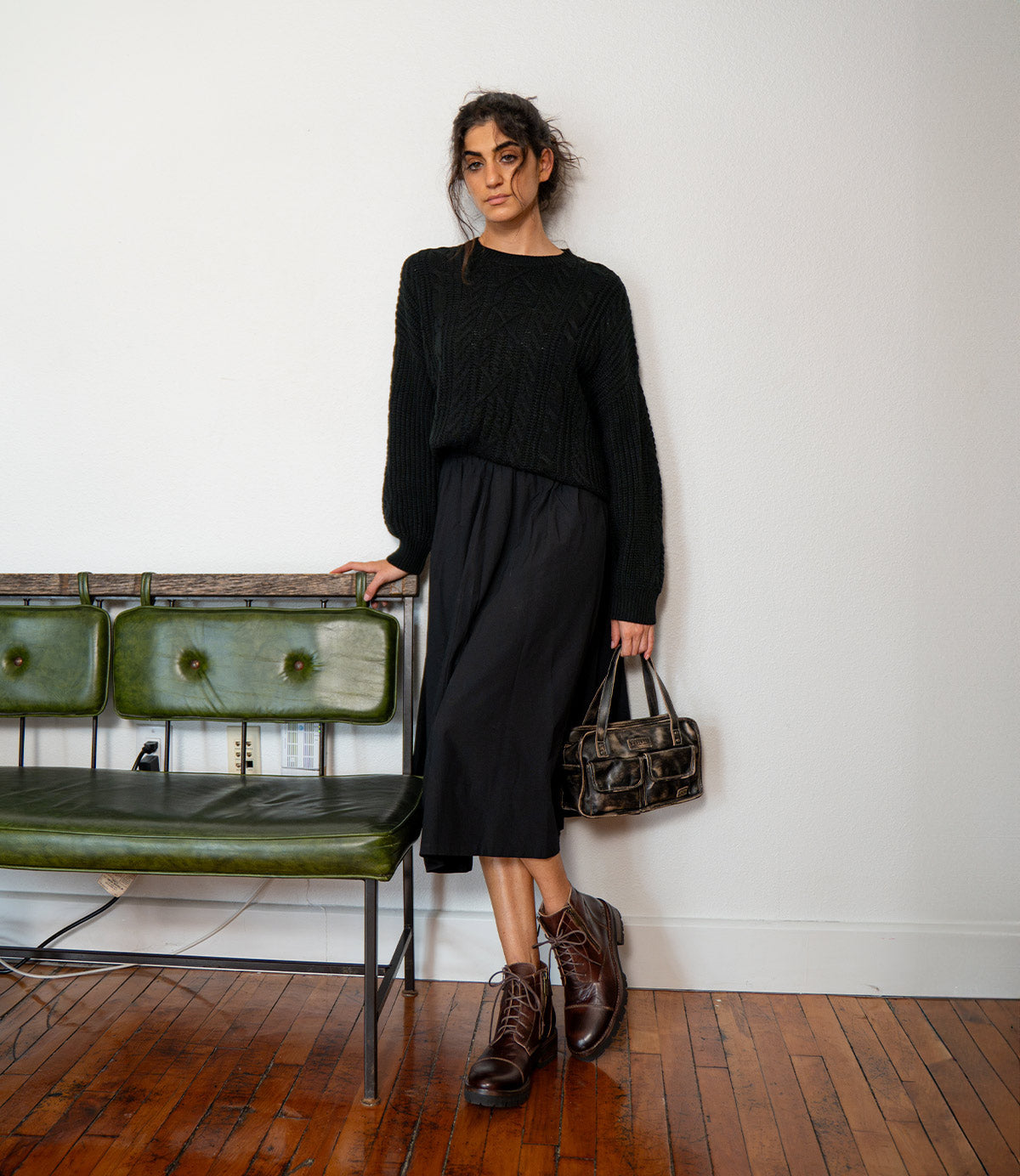 Bonnie IV Women's Full-Grain Leather Zip Combat Boots