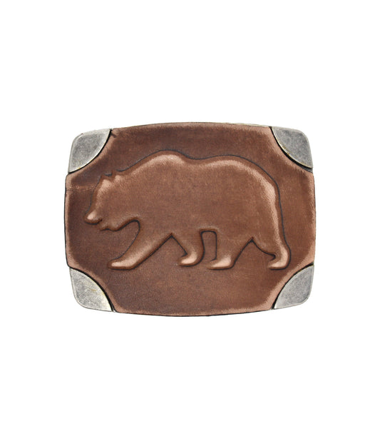 Bear Leather Belt Buckle