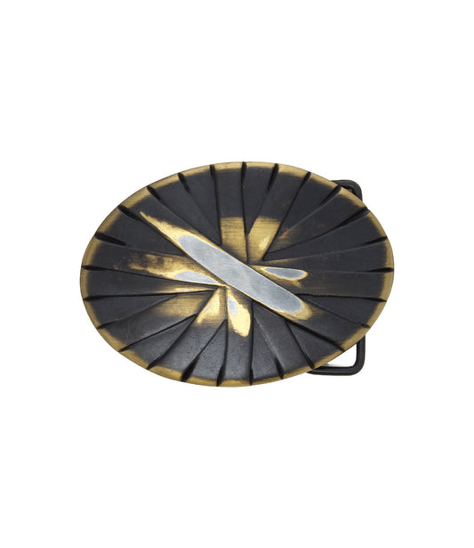 Brit Oval Metal Belt Buckle