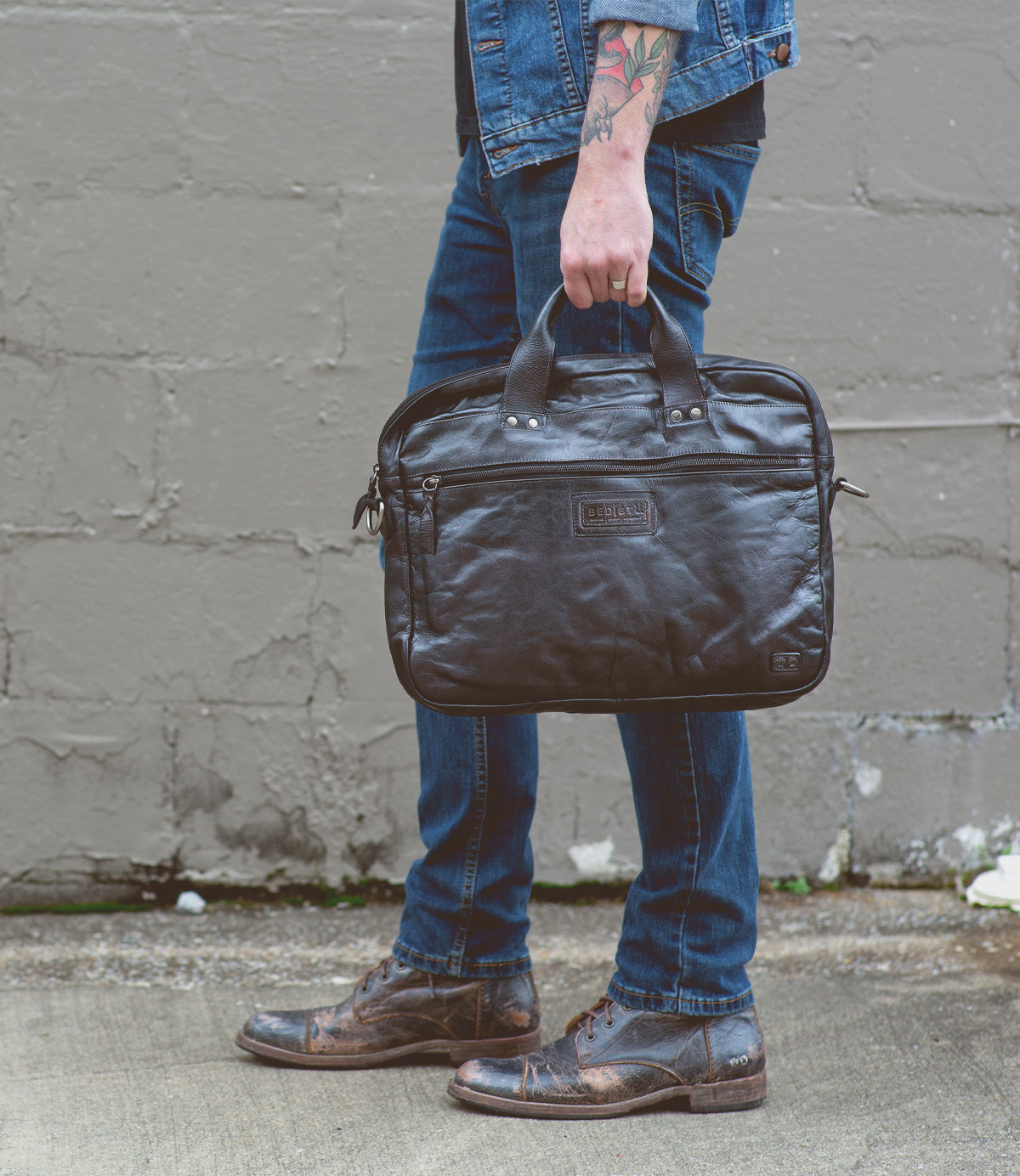 Conclusion Men's Full-Grain Leather Briefcase