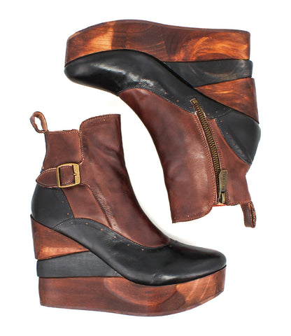 Harmonious Women’s Full-Grain Leather Wedge Bootie