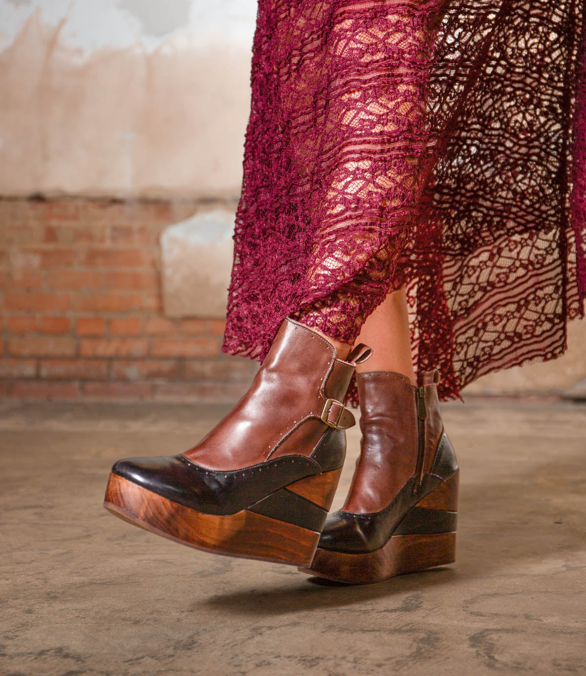 Harmonious Women’s Full-Grain Leather Wedge Bootie