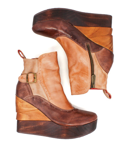 Harmonious Women’s Full-Grain Leather Wedge Bootie