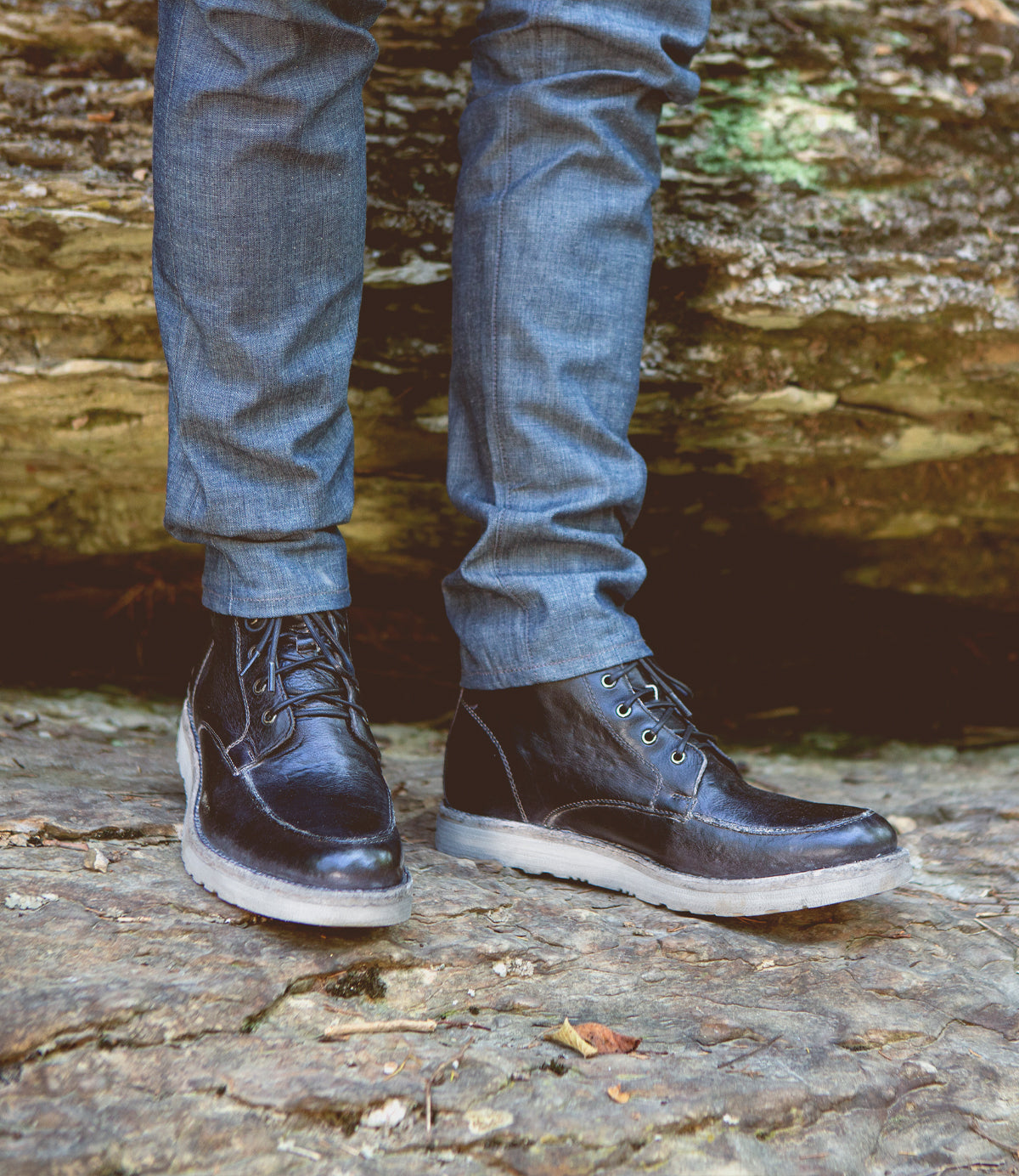Lincoln Men’s Full-Grain Leather Ankle Boots