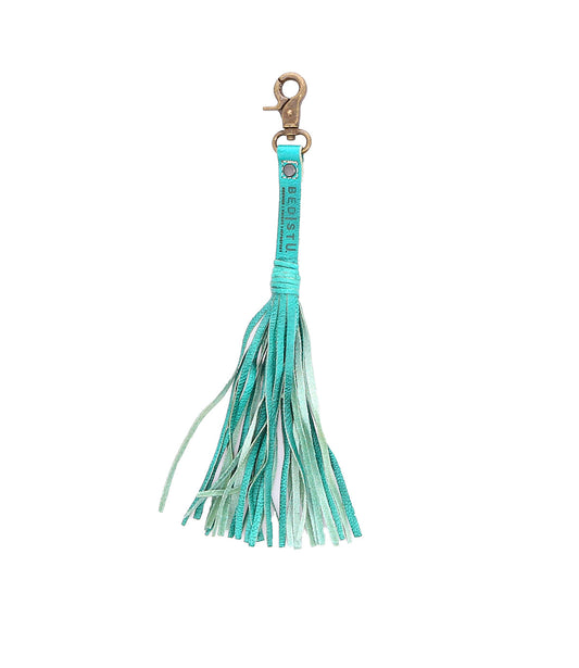 Tassel Clip Leather Bag Charm