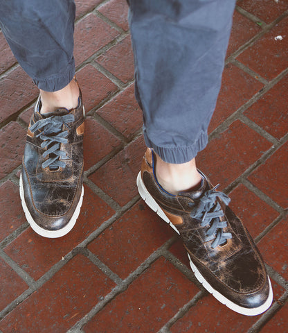 Wardell Men’s Full-Grain Leather Lace-Up Sneaker