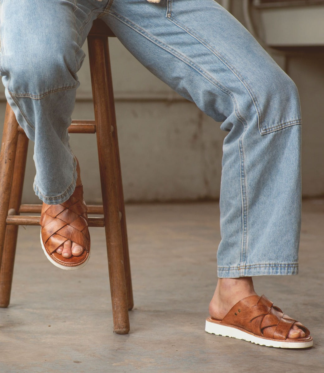 Abraham Light Men's Full-Grain Leather Slide Sandal