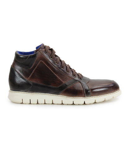 Barton Men’s Full-Grain Leather High-Top Sneaker