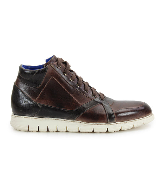 Barton Men’s Full-Grain Leather High-Top Sneaker