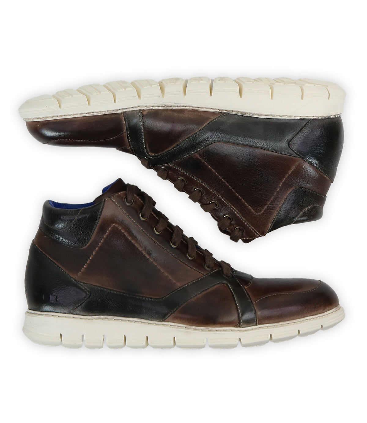 Barton Men’s Full-Grain Leather High-Top Sneaker