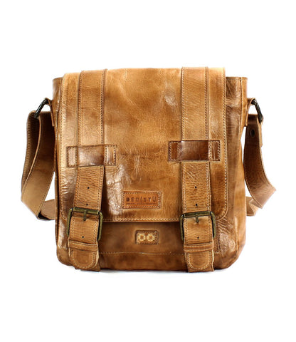 Hue Full-Grain Leather Buckle Bag