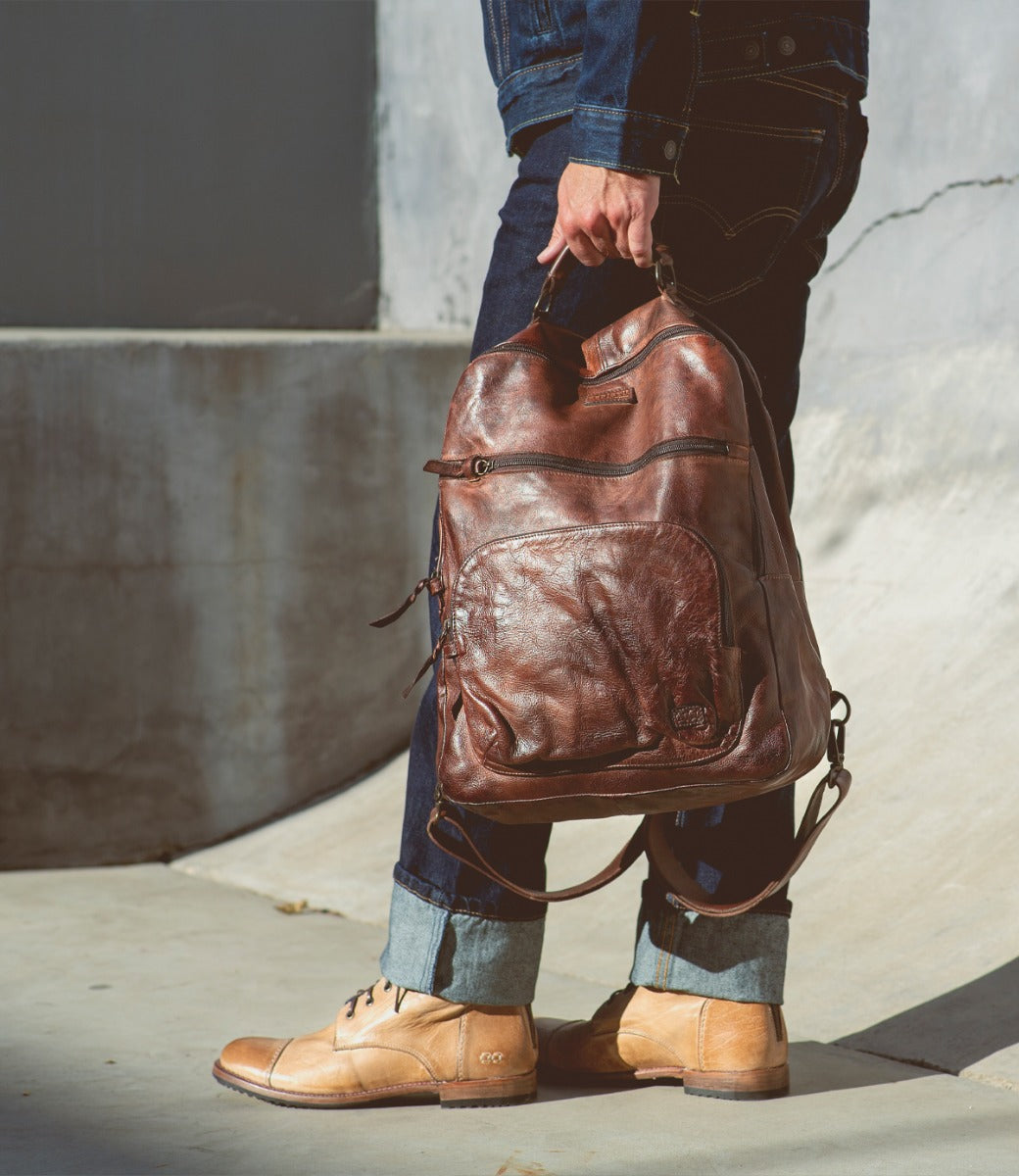 Lafe Full-Grain Leather Work & Travel Backpack