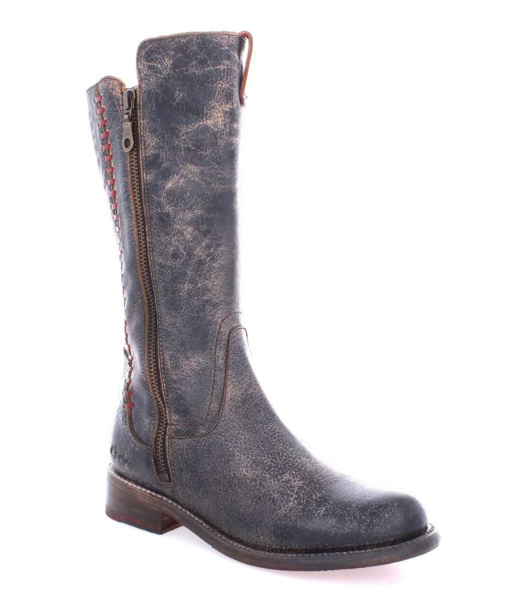 Latifah Women’s Full-Grain Leather Moto Boot