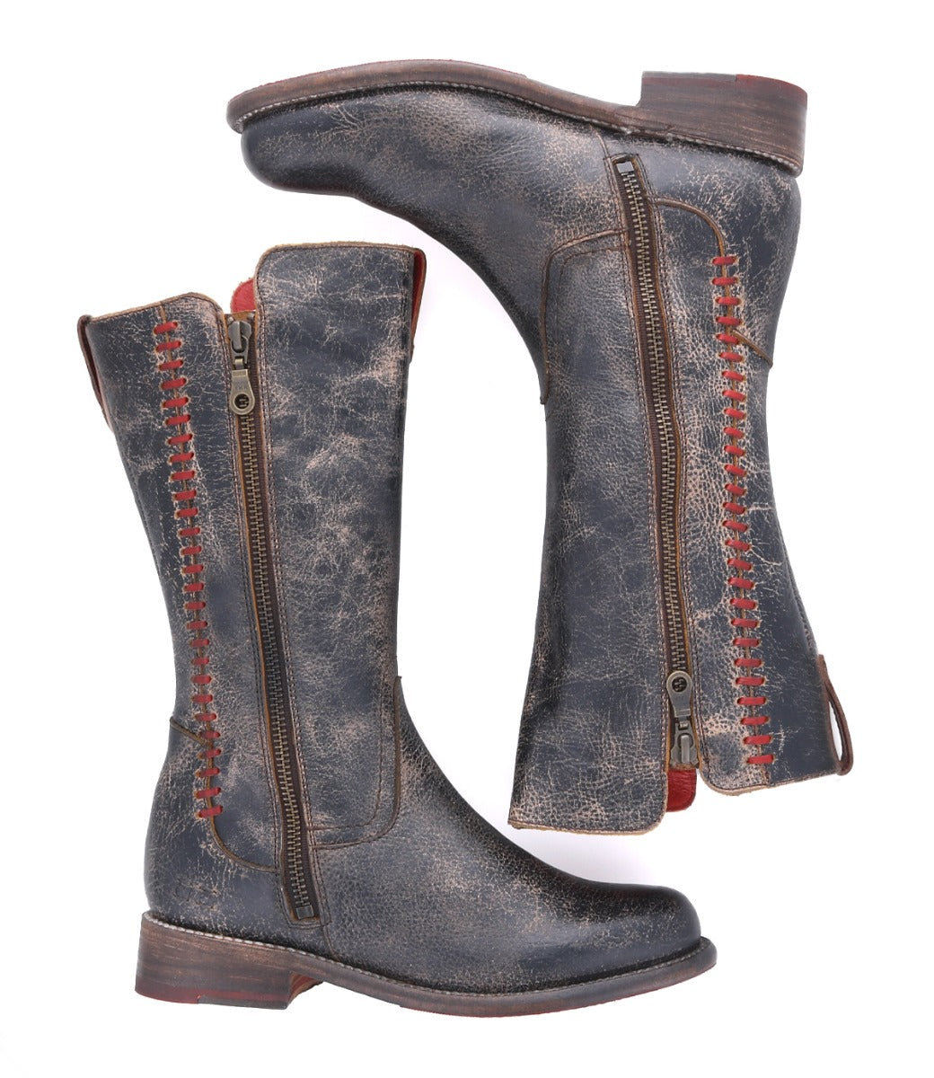 Latifah Women’s Full-Grain Leather Moto Boot