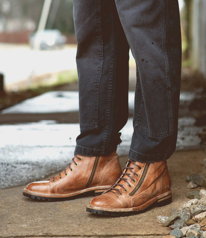 Old Bowen Trek Men’s Full-Grain Leather Combat Boot