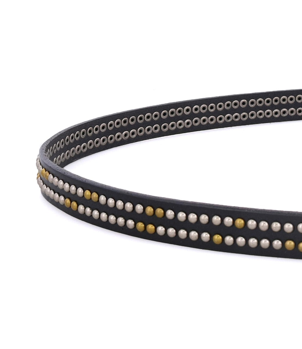 Rico Women's Full-Grain Leather Studded Belt