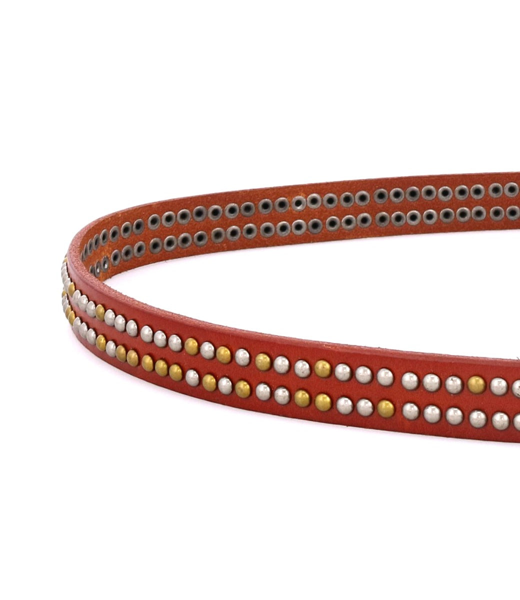 Rico Women's Full-Grain Leather Studded Belt