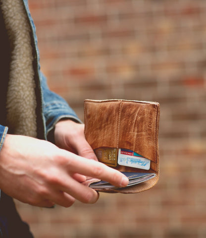 Stardust Full-Grain Leather Passport Wallet