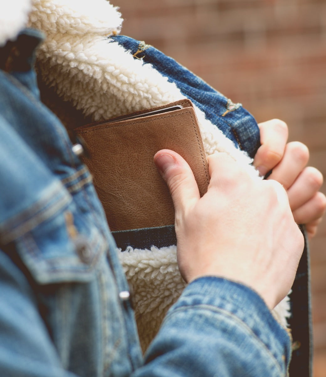 Stardust Full-Grain Leather Passport Wallet