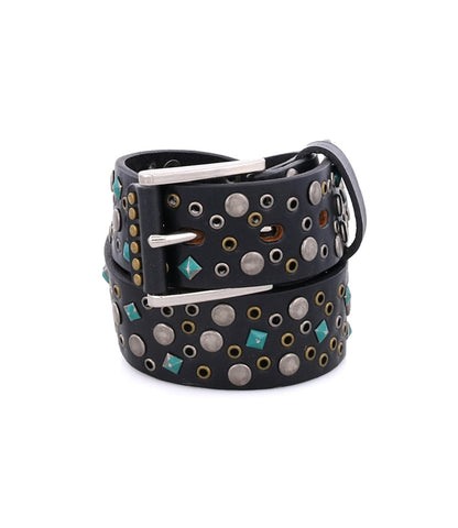 Tammin Women's Full-Grain Leather Studded Belt