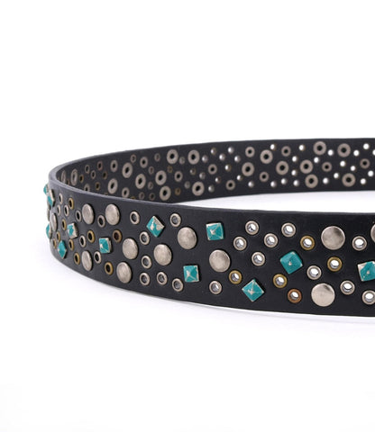 Tammin Women's Full-Grain Leather Studded Belt